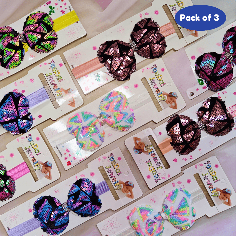 Baby Girls Headbands Hair Accessories for Infants Toddlers Newborn (Pack of 3) - Puchku.in