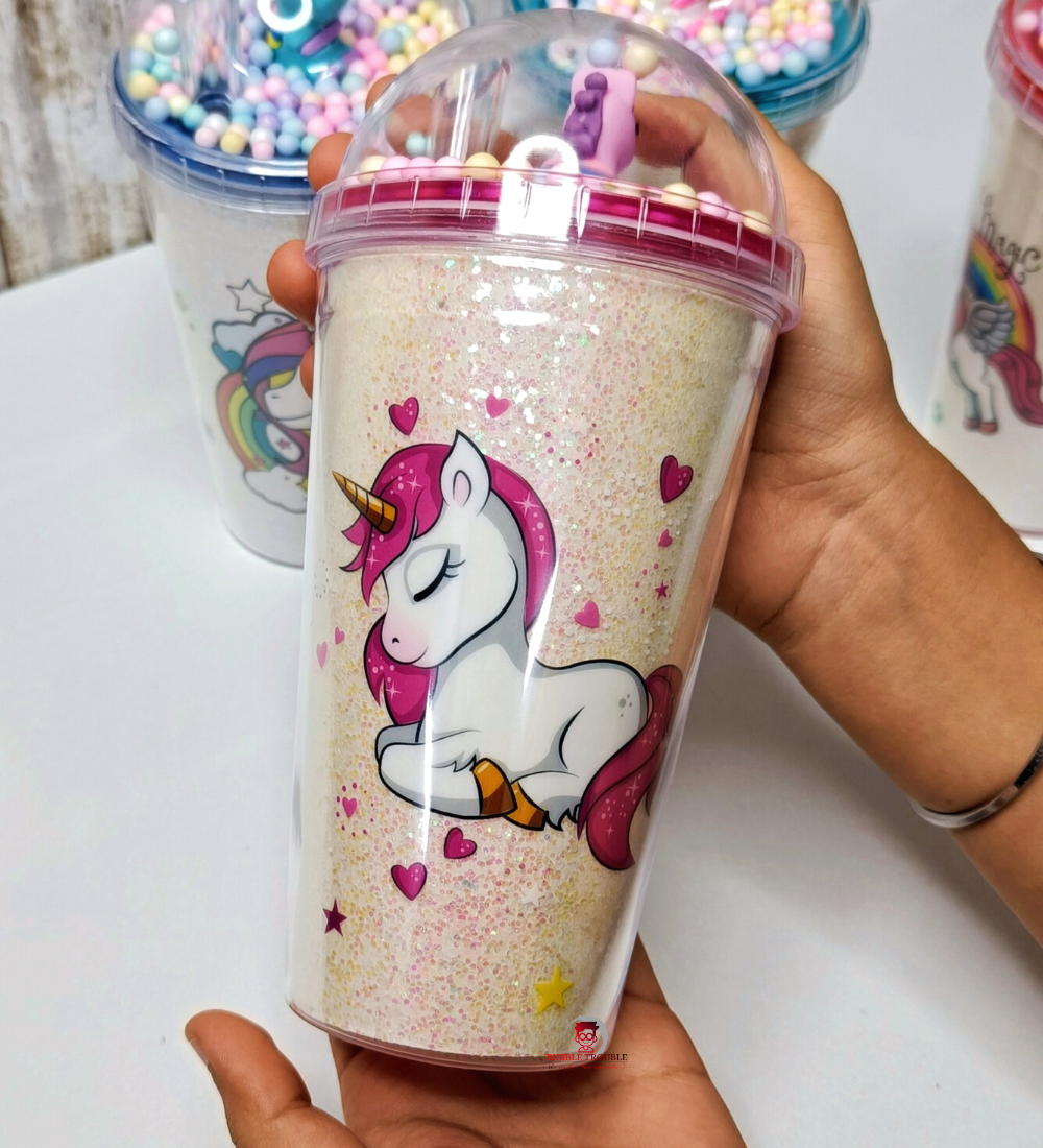 Kids Unicorn Sipper Water, Juice, Shake Bottle for return Gift , Gifts (Pack of 1, Assorted Design) - Puchku.in