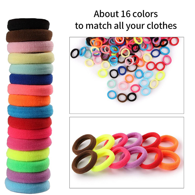 Multicolor mini Hair ties rubberband for kids girl hairstyling photography pony braids (Multicolor, 90 pieces) - Puchku.in