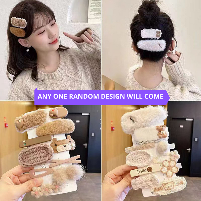 Hairpin Simple Side Bangs Clip Cartoon Barrettes Alligator Bobby Pins Handmade Headwear Cute Hair Accessories Gifts for Kids Teens Women (Pack of 1, Random Design) - Puchku.in