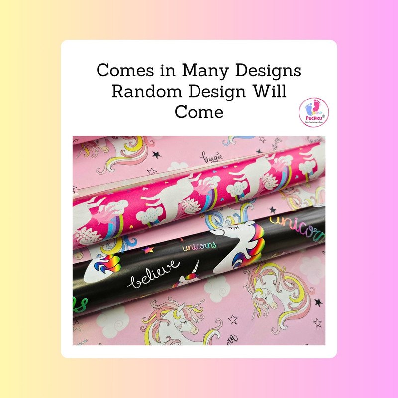 Unicorn Gift Wrapping Paper for Gift Wrap (Random Unicorn Design, 6 Sheets) - Puchku.in