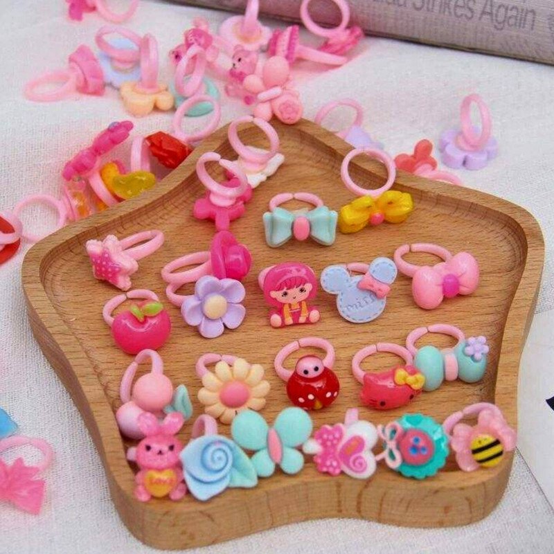 Neon Mini Hair Ties with Elegant Rings set (Pack of 2, Multicolor) - Puchku.in