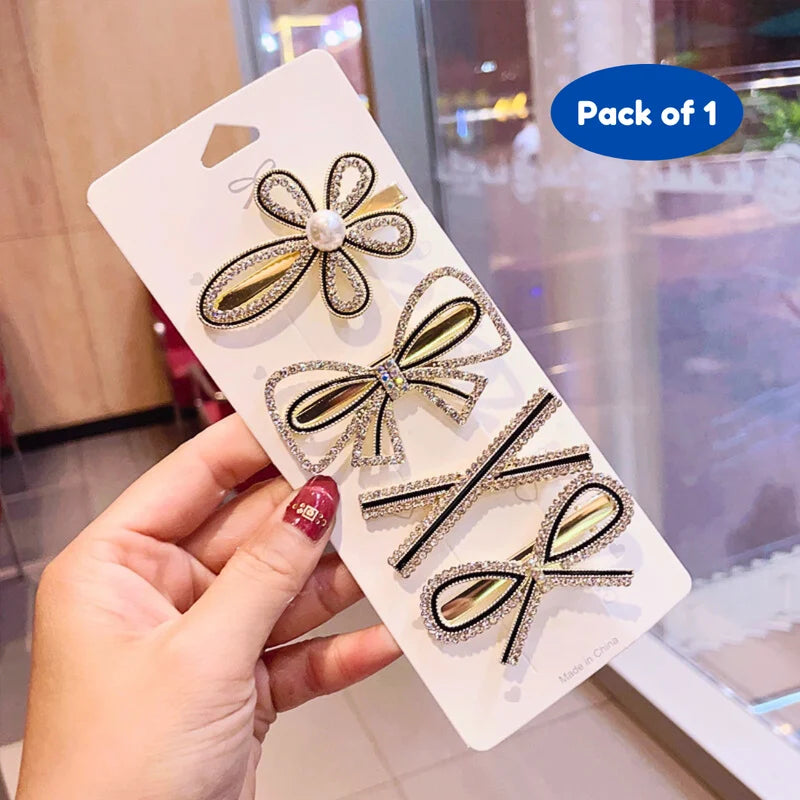 Rhinestone Hair clip fo kids girls (Pack of 1, Multicolor) - Puchku.in