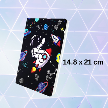 Ruled Notebook A5 for kids girls boys return gifts birthday present (Pack Of 1 , Space Theme)