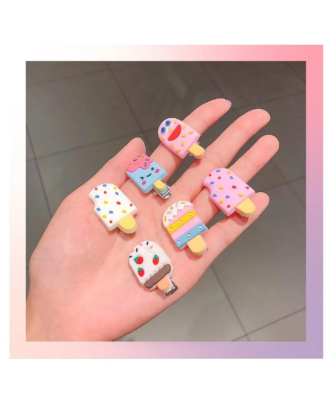 Small Ice Cream Hair Clip For Kids - Pack Of 1