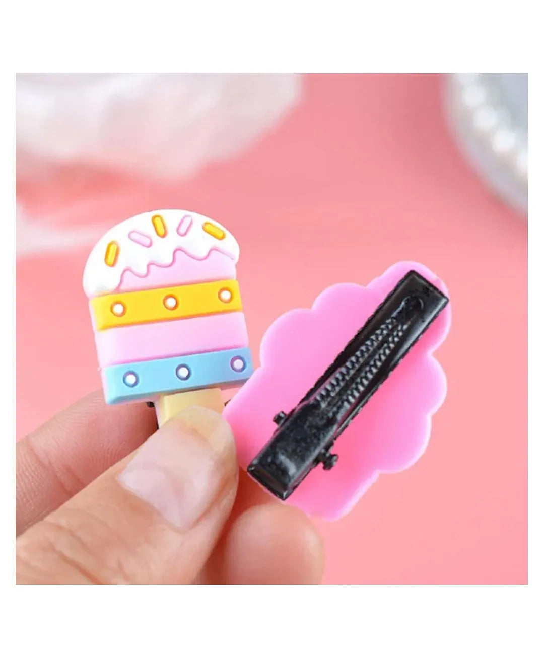 Small Ice Cream Hair Clip For Kids - Pack Of 1