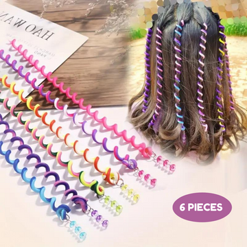 Puchku Hair Diy Accessory Braider Diy Hair Tools Spiral Style Hair Clip (6 Pieces, Multicolor)