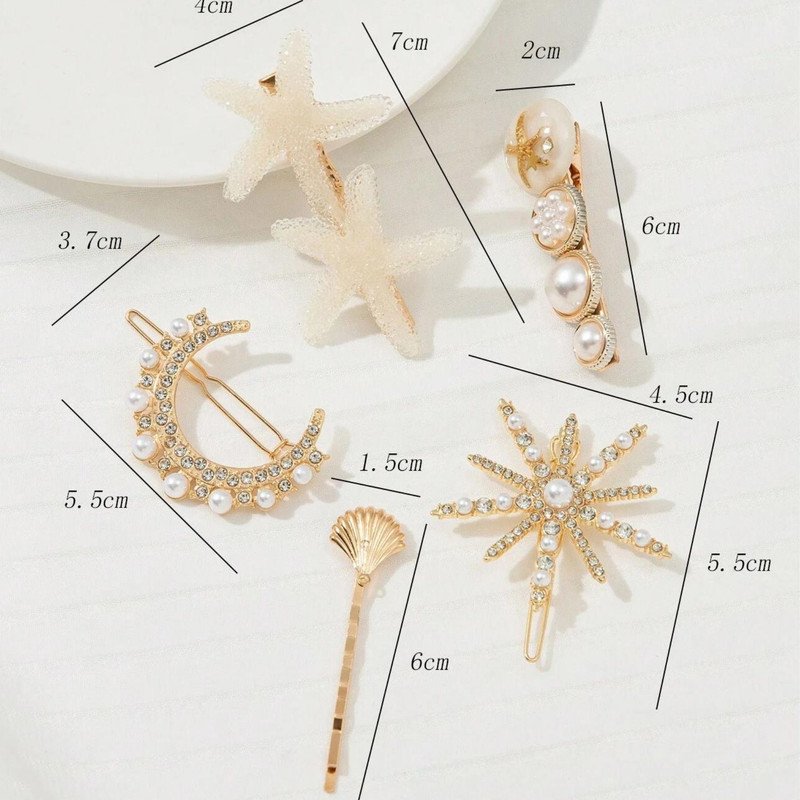 Embellised hair Pin and clip set Partywear casual ( Pack of 1, Multicolor)