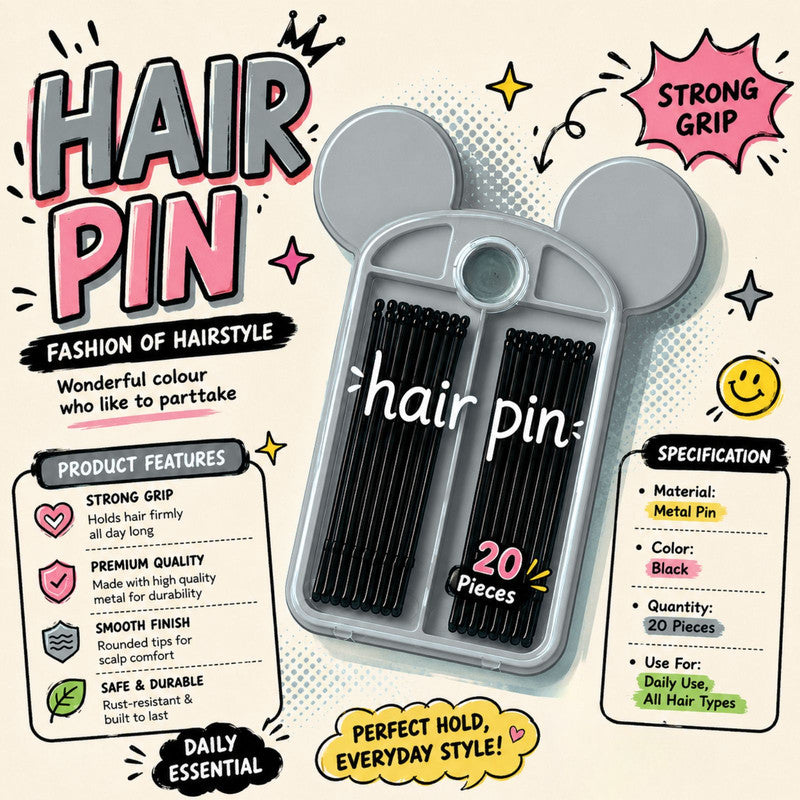 Set Of 20 Hair Pins - Multi Colour