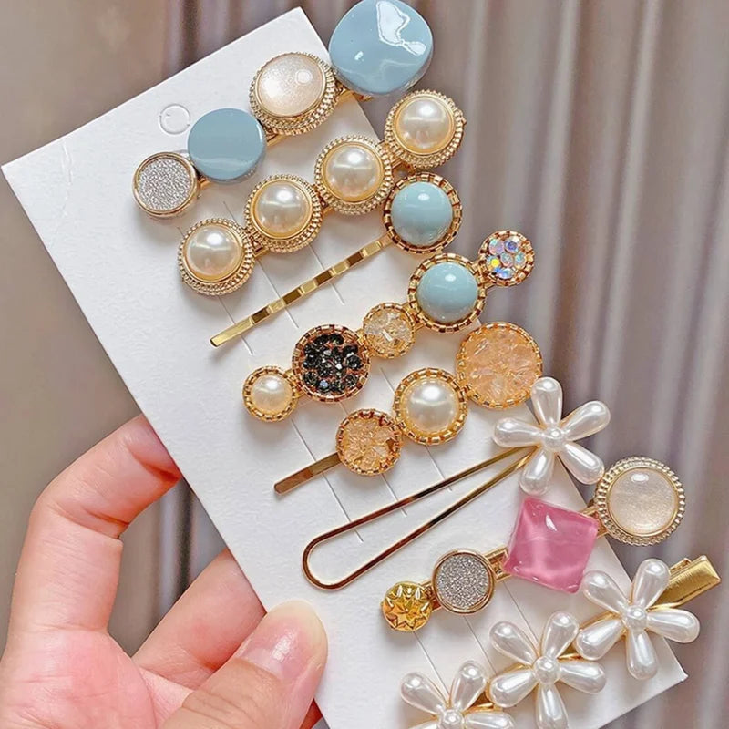 Set of Partywear Embellished Hair Clips for girls (Pack of 1,Random Design) - Puchku.in