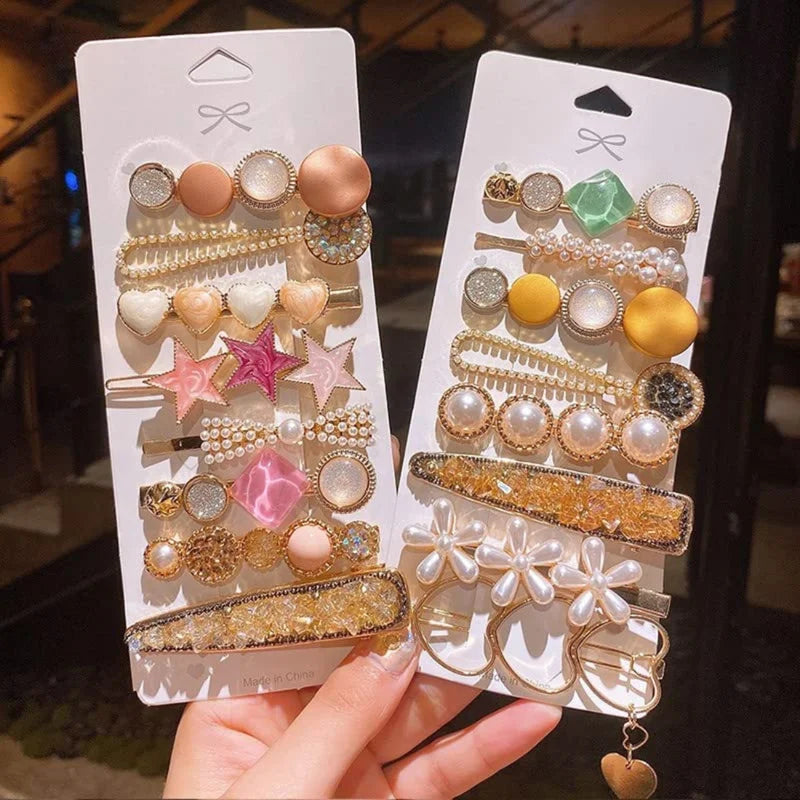 Set of Partywear Embellished Hair Clips for girls (Pack of 1,Random Design) - Puchku.in