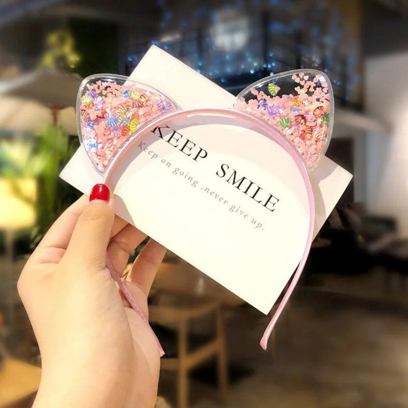 Cute Ears Headbands Set for Girls Plastic Headbands for Non-slip Transparent Ears (Pack of 2, Random design & color) - Puchku.in