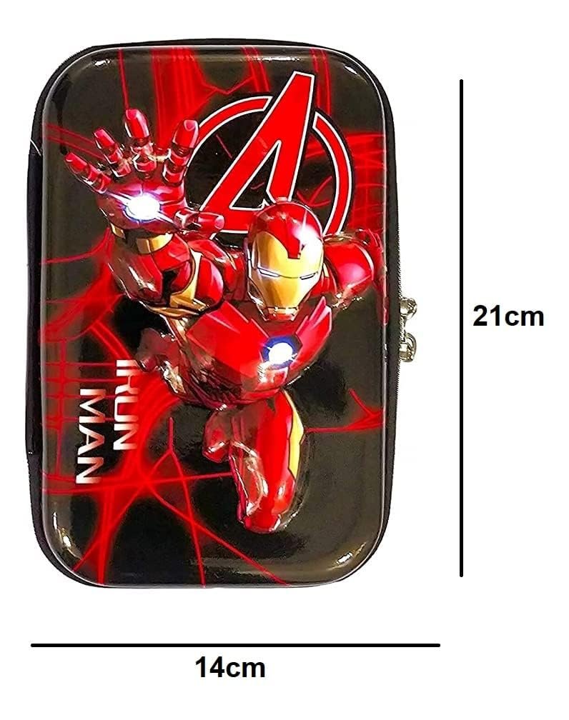 Premium Stationery case For Kids School Boy Girl Pen Pencil Holder Pouch Box Avengers Return Gifts (Pack of 1, Iron Man)