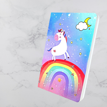 Ruled Notebook A5 for kids girls boys return gifts birthday present (Pack Of 1 , Unicorn Theme)