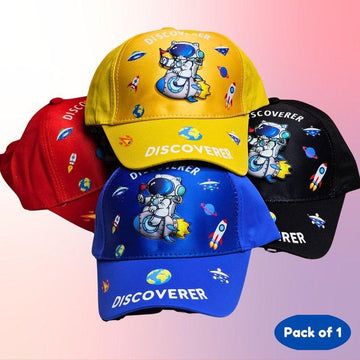 3 D Space Astronaut cap for Boys (Pack of 1, Random Color) - Puchku.in