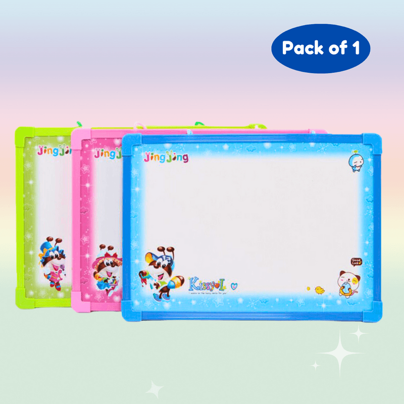 Double Sided Marker Writing Board for kids writing skill - (Multicolor, Pack of 1) - Puchku.in