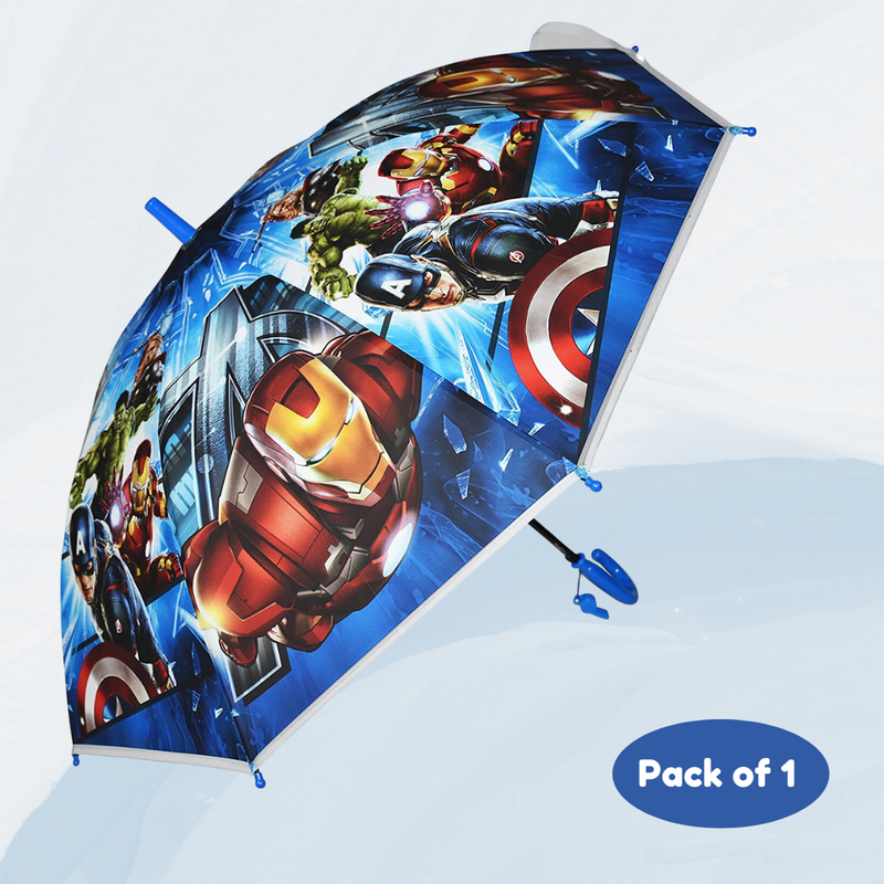 superhero avengers spiderman hulk Ironman umbrella for boys kids with random printed design (Pack of 1, Multicolor) - Puchku.in