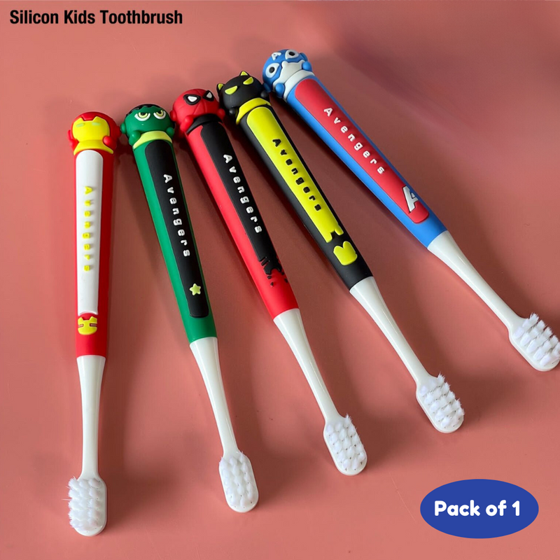 Superheroes Kids Toothbrush Extra Soft Bristles ,Ergonomically Designed Grip For Boys girls (Random design,Pack of 1) - Puchku.in