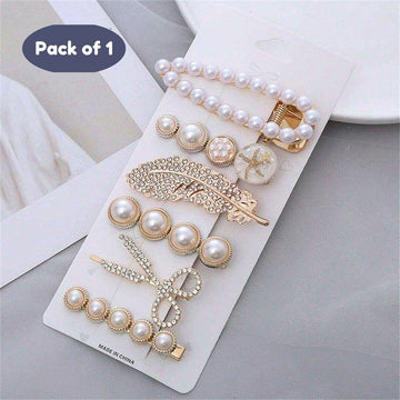 Embellised hair Pin and clip set Partywear casual ( Pack of 1, Multicolor) - Puchku.in