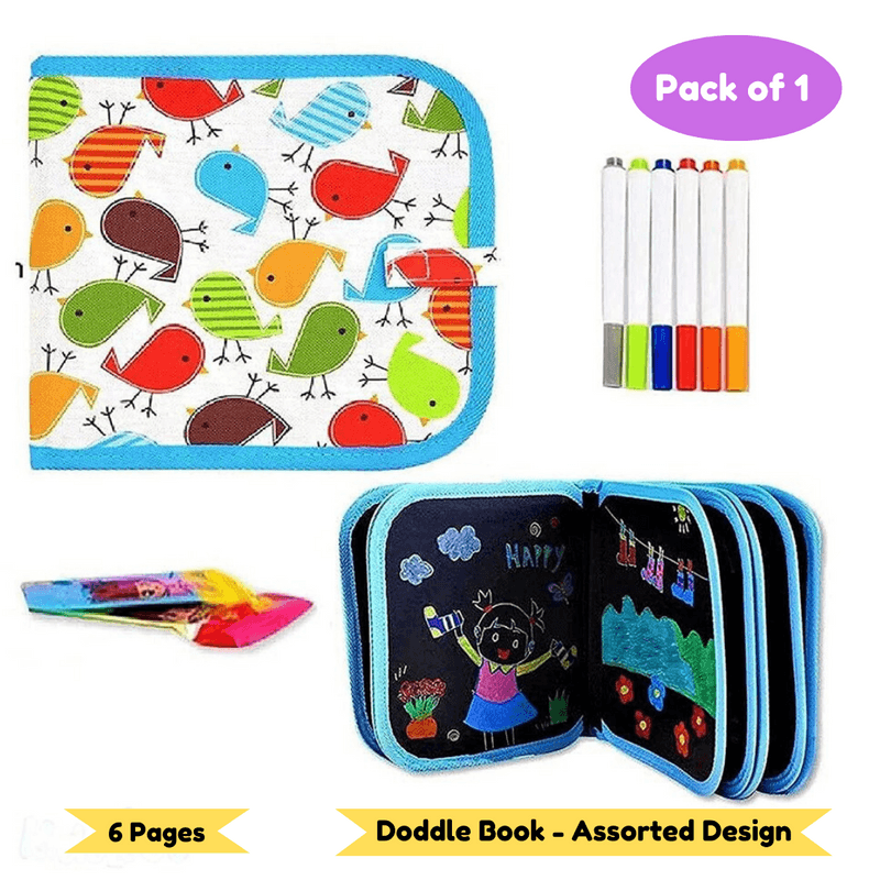 Erasable Doodle Book Kit - ( Pack of 1, Random color & Design) - Puchku.in