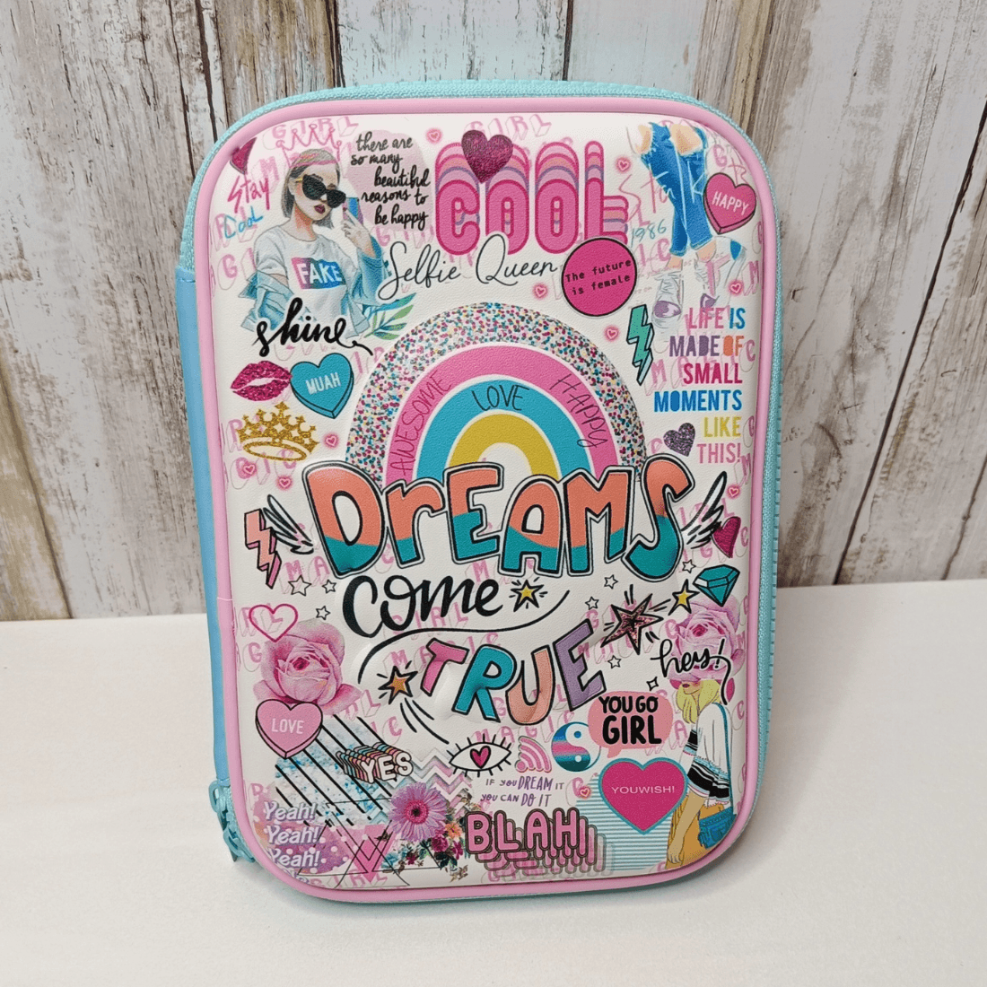 Dreams Come true EVA Big Stationery Pouch Pencil Box Case For kids College Girls (Pack Of 1) - Puchku.in