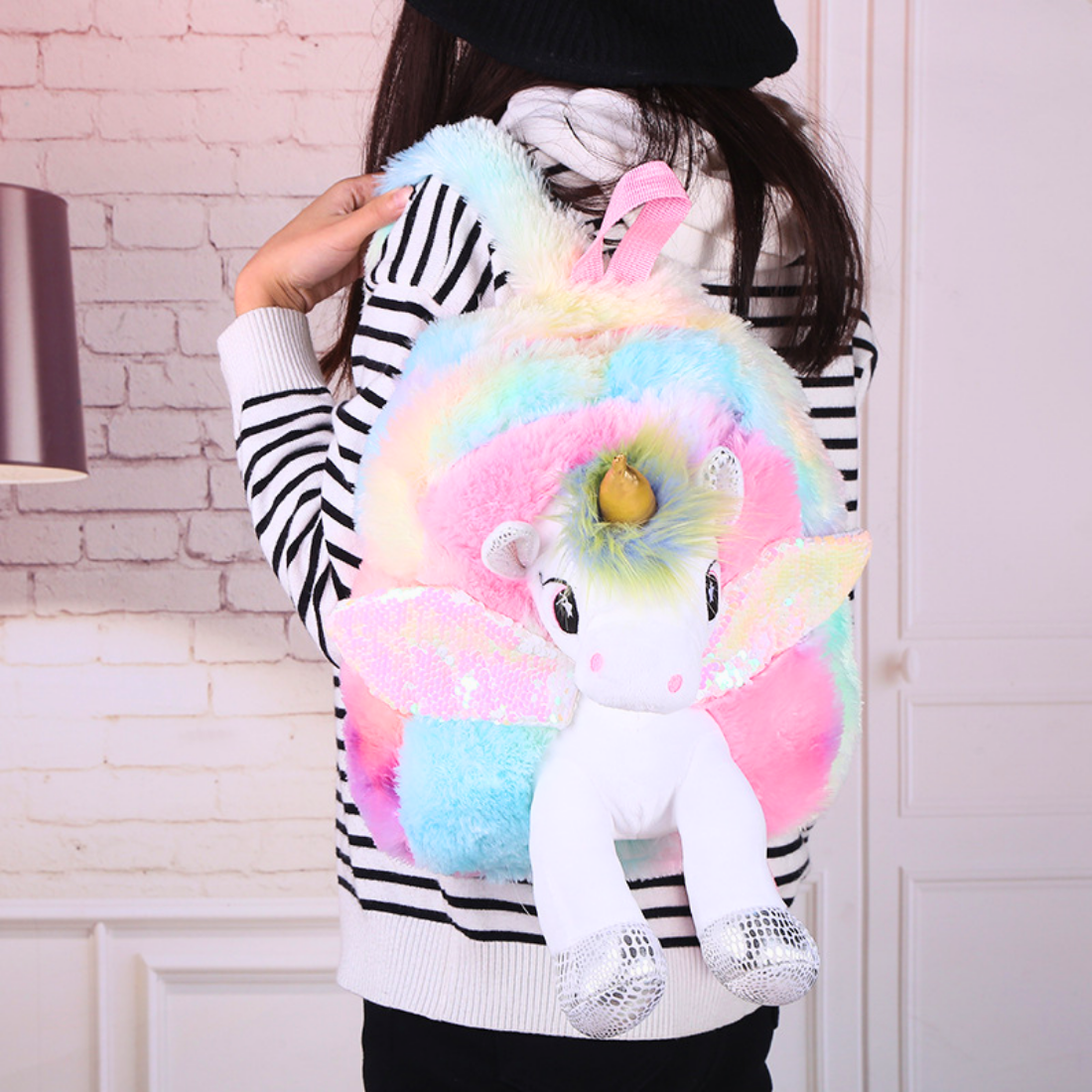 Fur unicorn bag hotsell