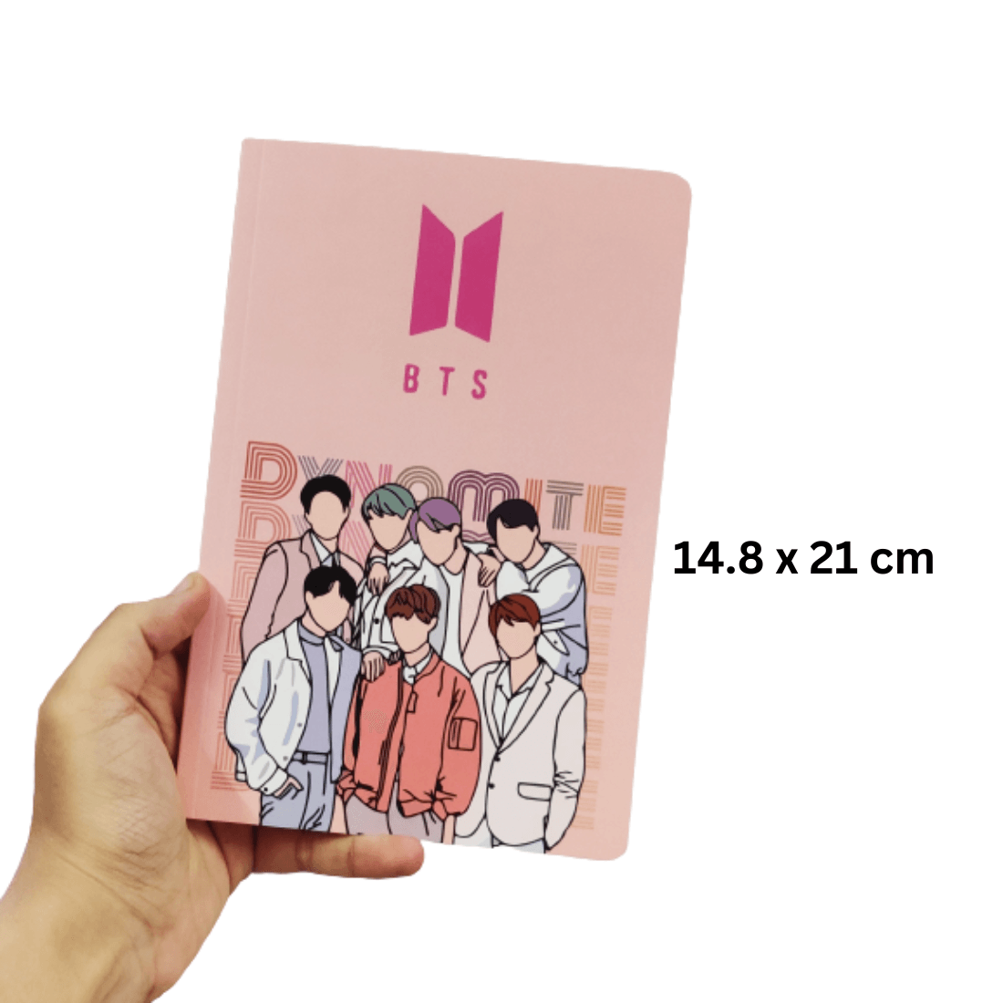 BTS Theme Ruled Notebook A5 size for bts fans girls women gifting birthday (Pack Of 1 , BTS Theme) - Puchku.in