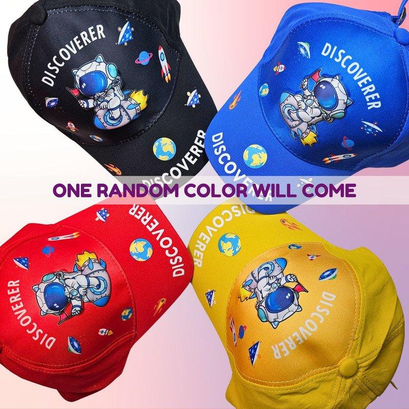 3 D Space Astronaut cap for Boys (Pack of 1, Random Color) - Puchku.in