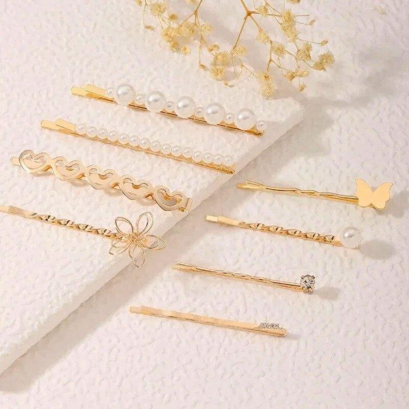 Embellised hair Pin and clip set Partywear casual ( Pack of 1, Multicolor) - Puchku.in