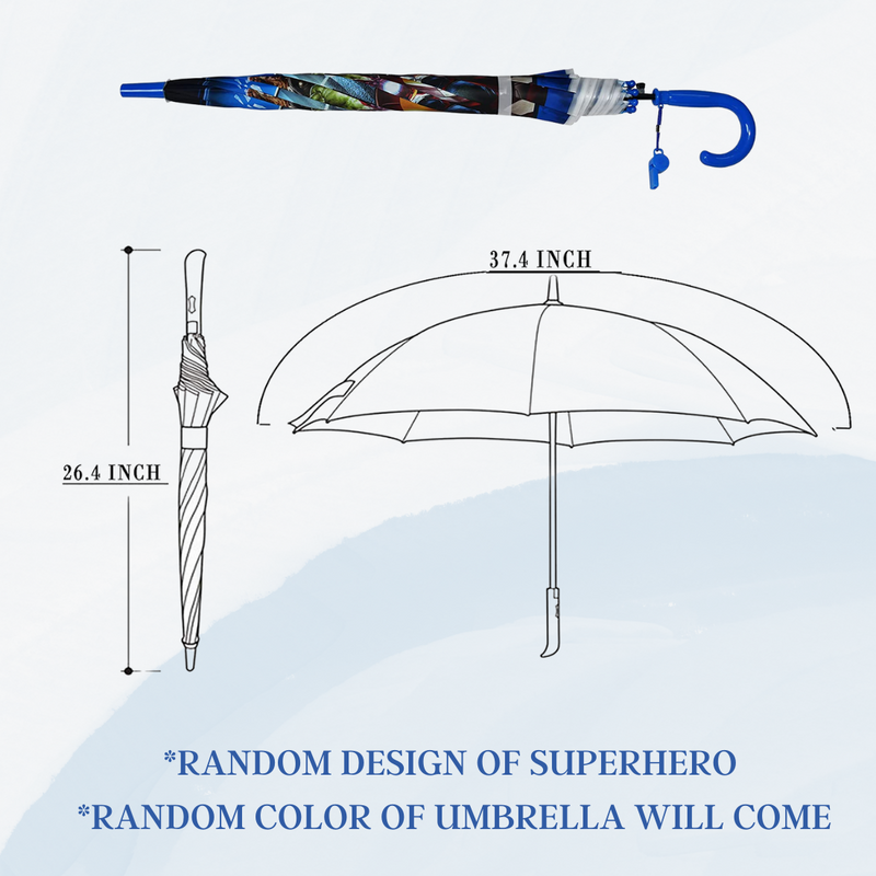 superhero avengers spiderman hulk Ironman umbrella for boys kids with random printed design (Pack of 1, Multicolor) - Puchku.in