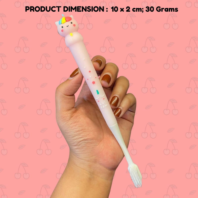 Unicorn Kids Toothbrush Extra Soft Bristles ,Ergonomically Designed Grip For girls (Random design,Pack of 1) - Puchku.in