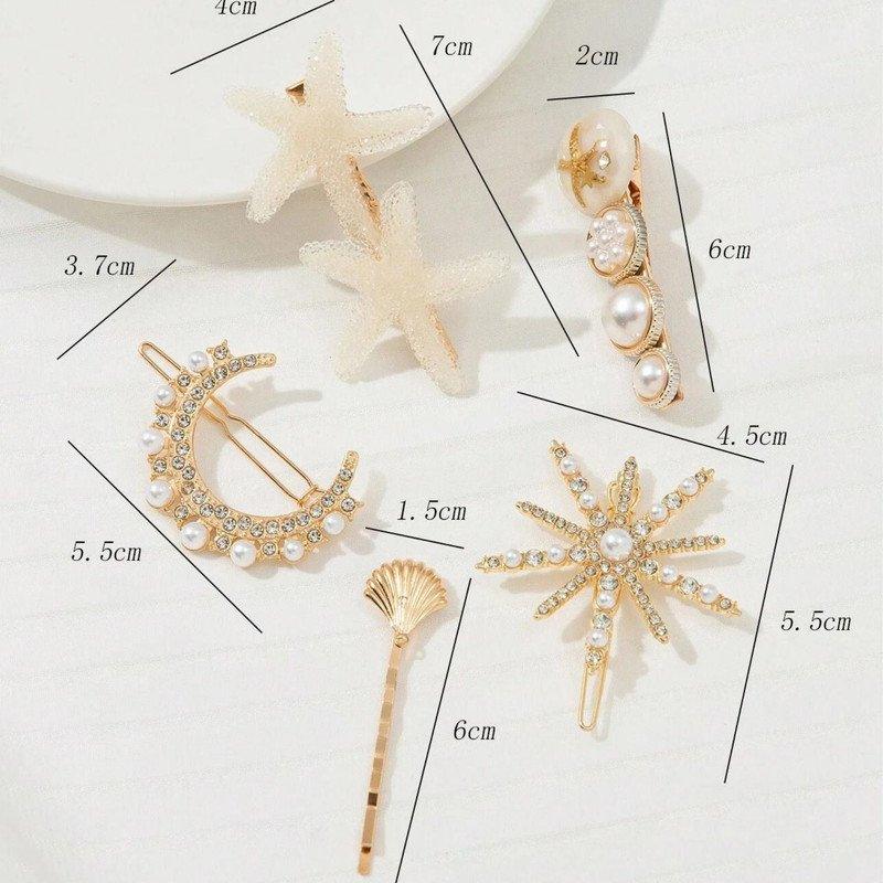 Embellised hair Pin and clip set Partywear casual ( Pack of 1, Multicolor) - Puchku.in