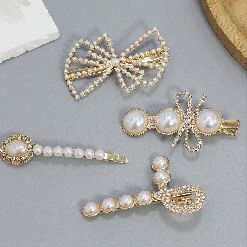 Embellised hair Pin and clip set Partywear casual ( Pack of 1, Multicolor) - Puchku.in