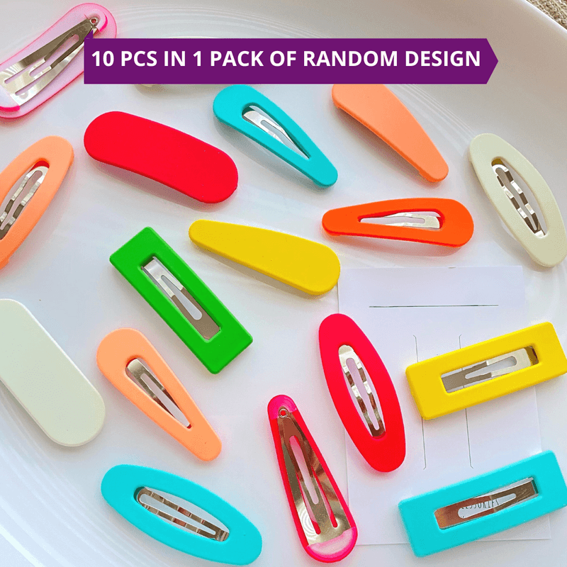 Candy Color Snap Hair Clip Barrettes for Girl Toddler (Pack of 1, Random Design) - Puchku.in