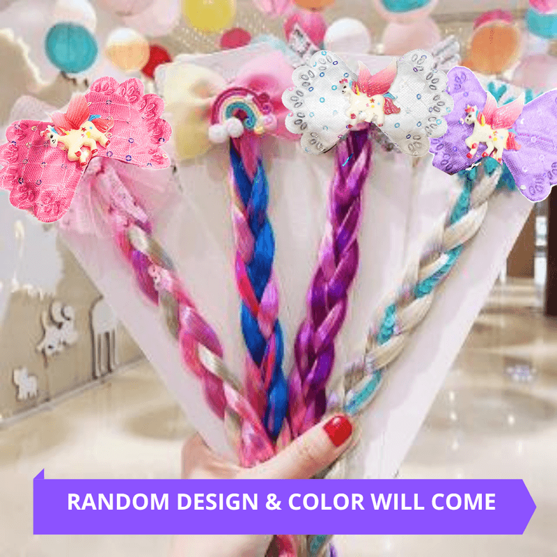 colorful unicorn hair color braiding clip (Pack of 1, Multicolor) - Puchku.in