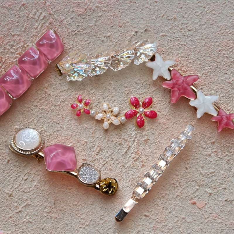 Stylish Pearl Barrettes Hair Pin Accessories Combo Set (Pack of 1, Golden Theme) - Puchku.in