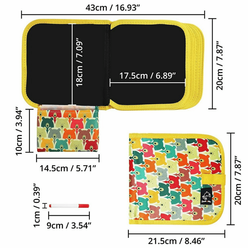 Erasable Doodle Book Kit - ( Pack of 1, Random color & Design) - Puchku.in