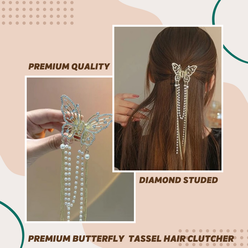 Hair Accessories Hair Butterfly claw clip (Pack of 1, Gold) - Puchku.in