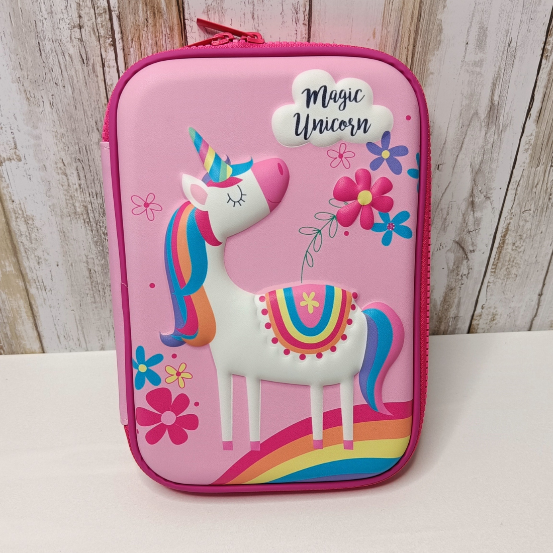 Unicorn Pencil Case for Kids - Multipurpose Hard Top Canvas Zipper Pencil Case, Pen & Pencil Pouch Bag Case for School Supplies for Kids (Pink) - Puchku.in