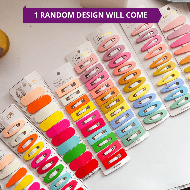 Candy Color Snap Hair Clip Barrettes for Girl Toddler (Pack of 1, Random Design) - Puchku.in