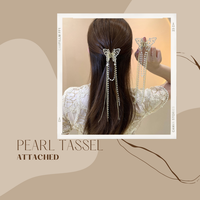 Hair Accessories Hair Butterfly claw clip (Pack of 1, Gold) - Puchku.in