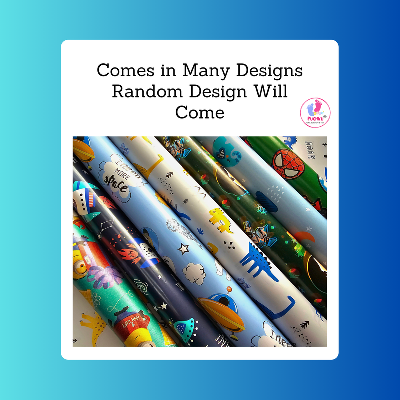 Mix Prints Gift Wrapping Paper for Gift Wrap (Random Boys Theme Design , 6 Sheets) - Puchku.in