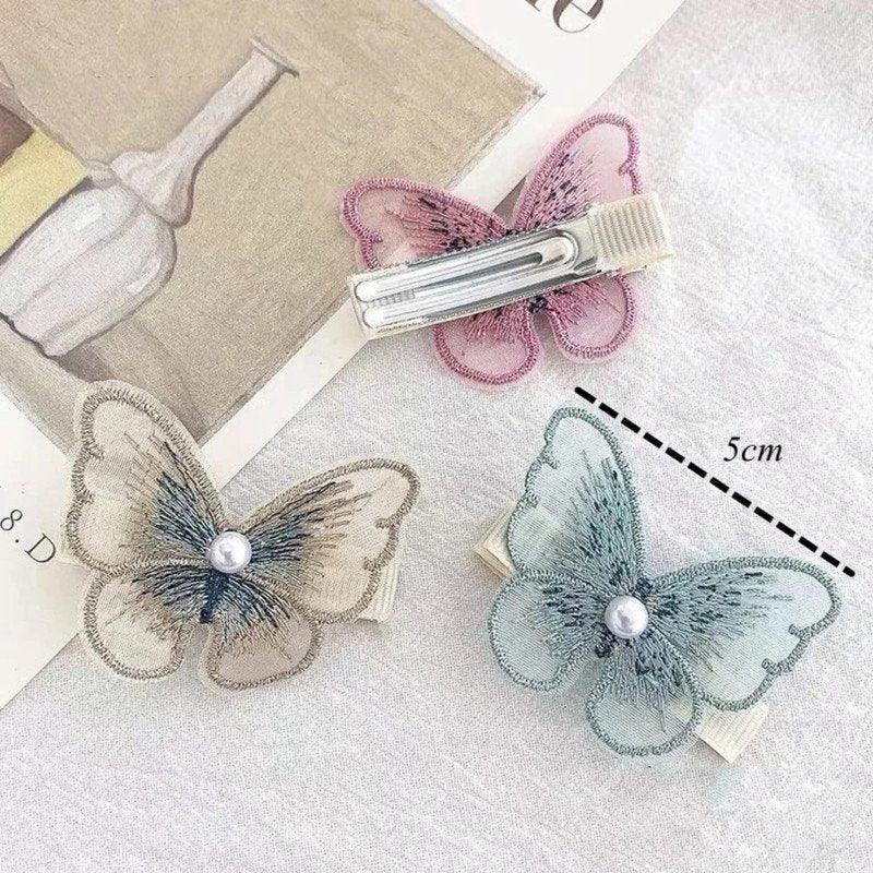 Butterfly Hair Clip Butterflies Hair Barrettes Hair Accessories for Girls (6 Pcs Random Color) - Puchku.in
