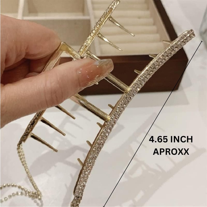 Stone Tasel hair clutcher for girls (Pack of 1 , Gold) - Puchku.in