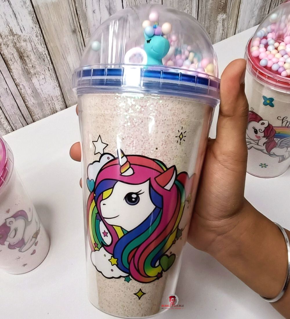 Kids Unicorn Sipper Water, Juice, Shake Bottle for return Gift , Gifts (Pack of 1, Assorted Design) - Puchku.in