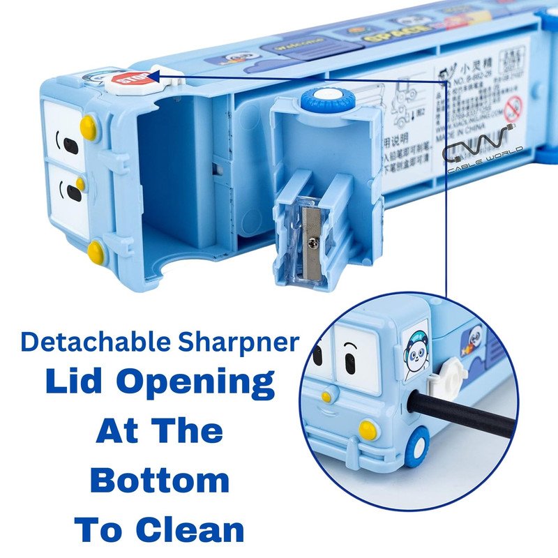 Magic Space Bus Art Metal Pencil Box  (1 Piece , Random Color) - Puchku.in