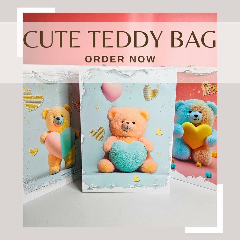 Foil Print Gift Paper Bag ( Pack of 1, Random Design ) - Puchku.in