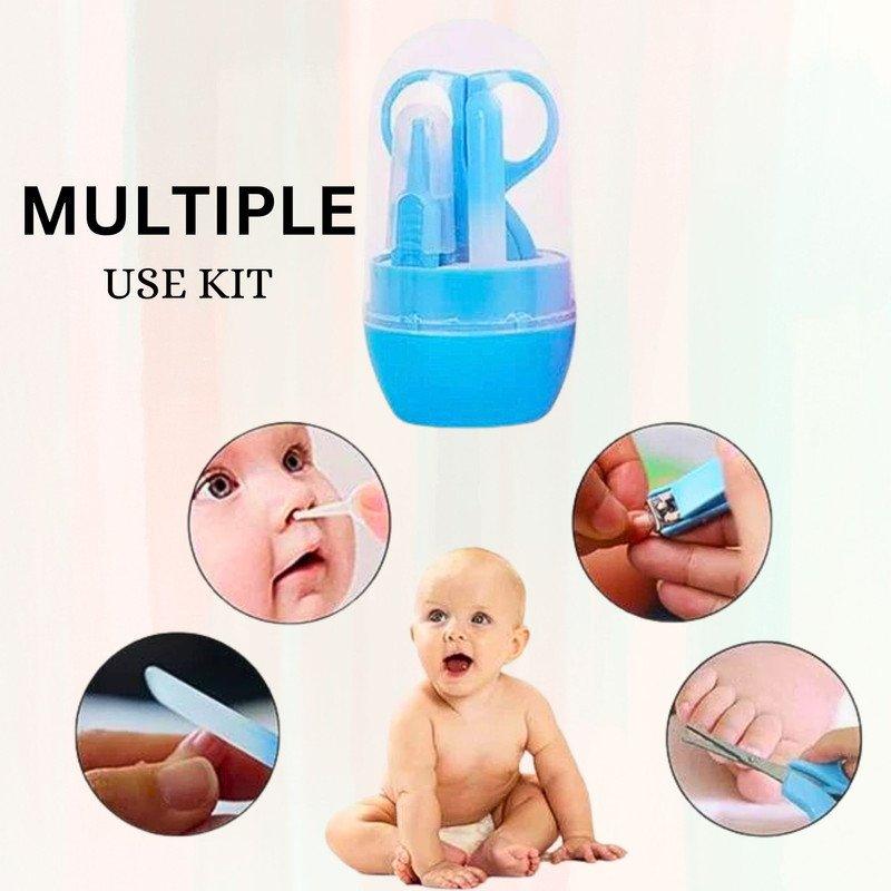 Baby Grooming Kit (Nail Clipper, Scissors, File and Tweezer) , 1 Piece , Random Color - Puchku.in