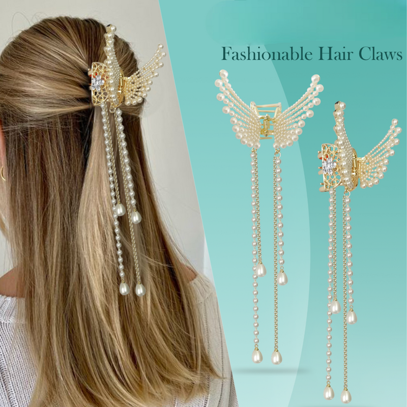 Hair Accessories Hair Butterfly claw clip (Pack of 1, Gold) - Puchku.in