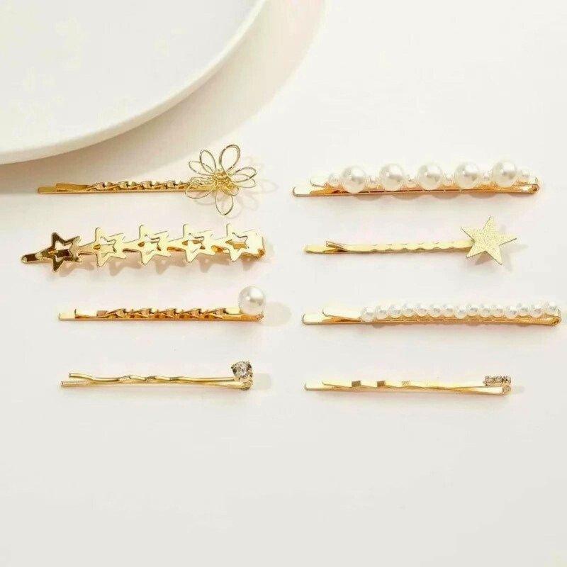Embellised hair Pin and clip set Partywear casual ( Pack of 1, Multicolor) - Puchku.in